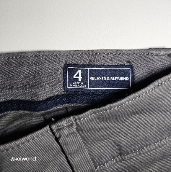 Gap Women's Relaxed Girlfriend Cuffed Twill Pant Size 4 - Picture 9 of 13